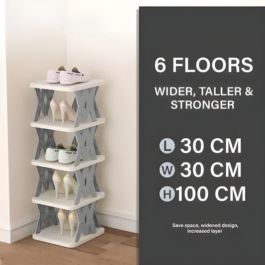 6-Layer Shoe Organiser Rack for Home Use